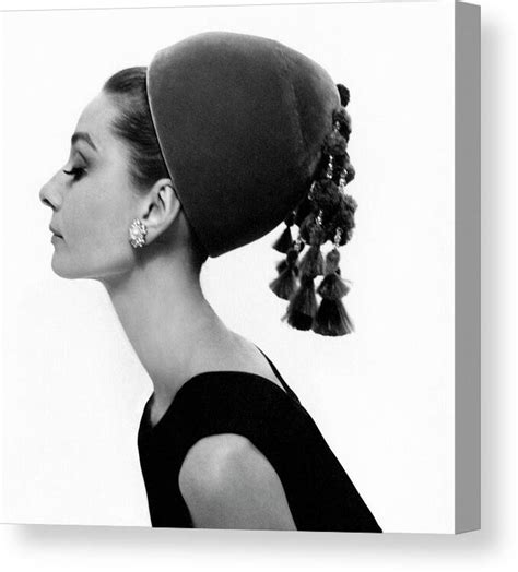 Audrey Hepburn Wearing A Givenchy Hat Art Print by Cecil Beaton